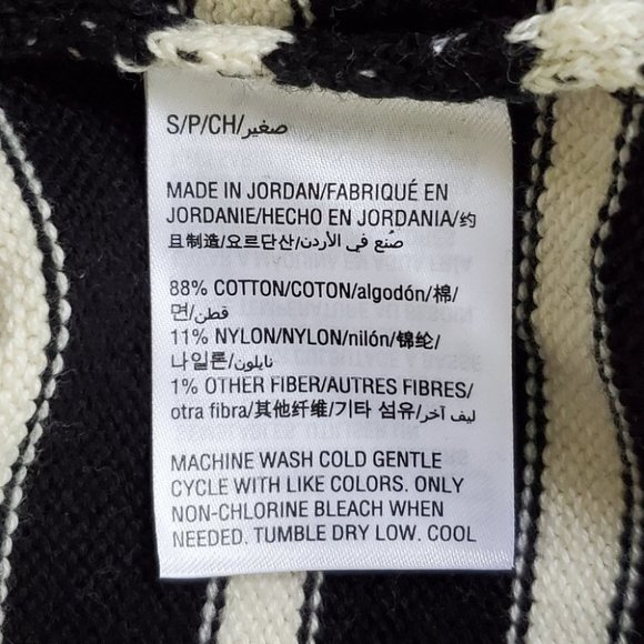 Charter Club Black Cream Striped Pullover Sweater NEW NWT Size S - Picture 11 of 15